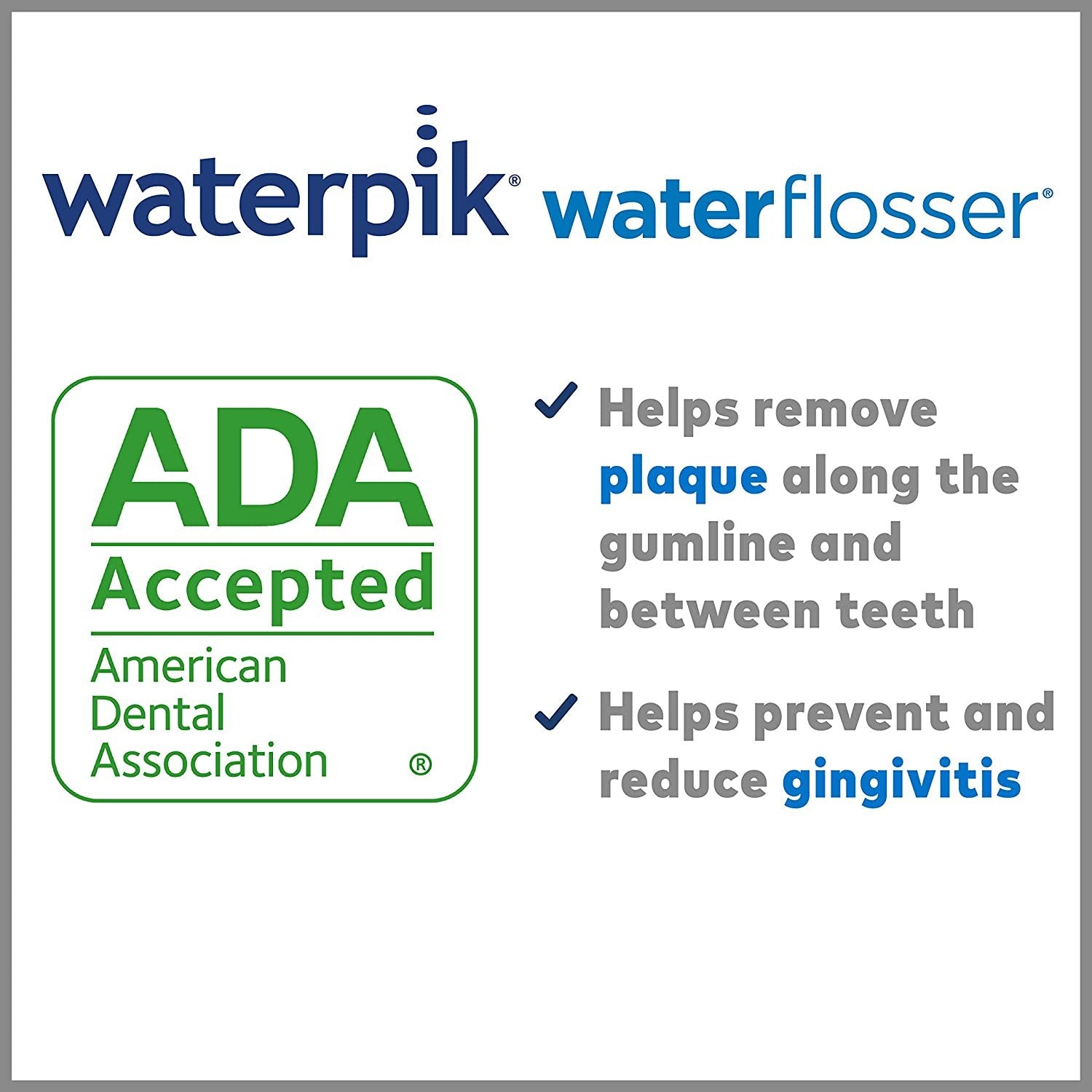 White Waterpik Aquarius Water Flosser Professional w/ 10 Settings & 7 Tips - Size 10.35x3.8x4.7