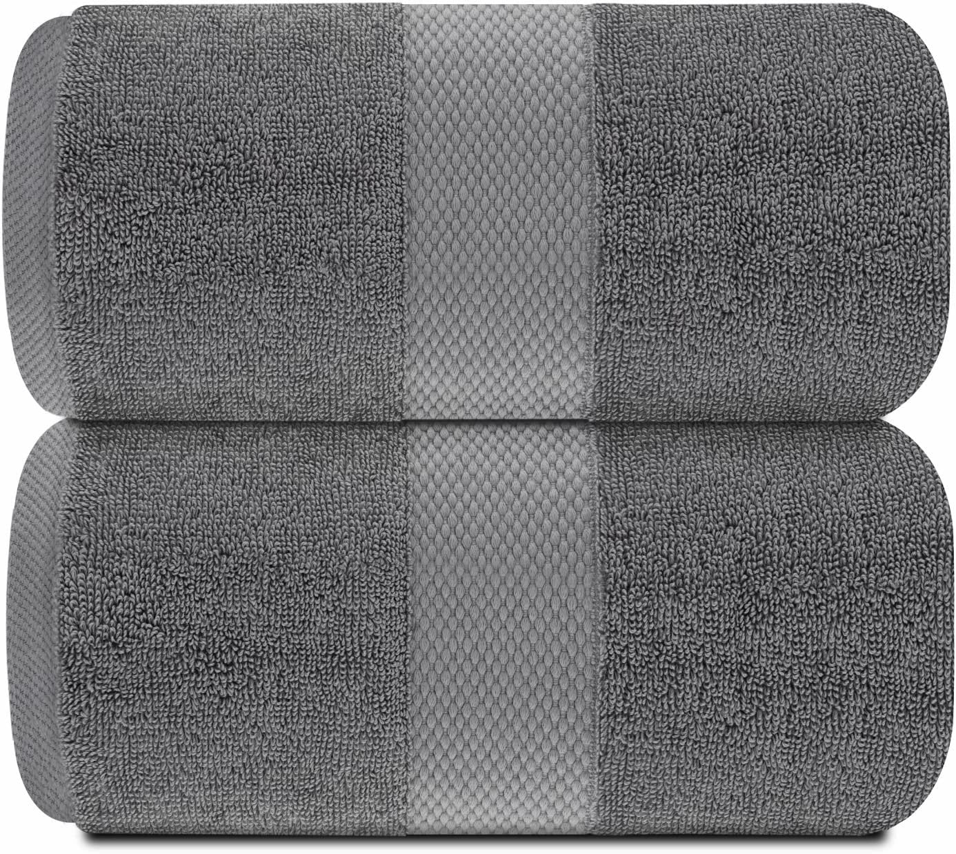 White Classic Luxury Bath Sheet Towels Extra Large | Highly Absorbent Hotel spa Collection Bathroom Towel | 35x70 Inch | 2 Pack (Brown)