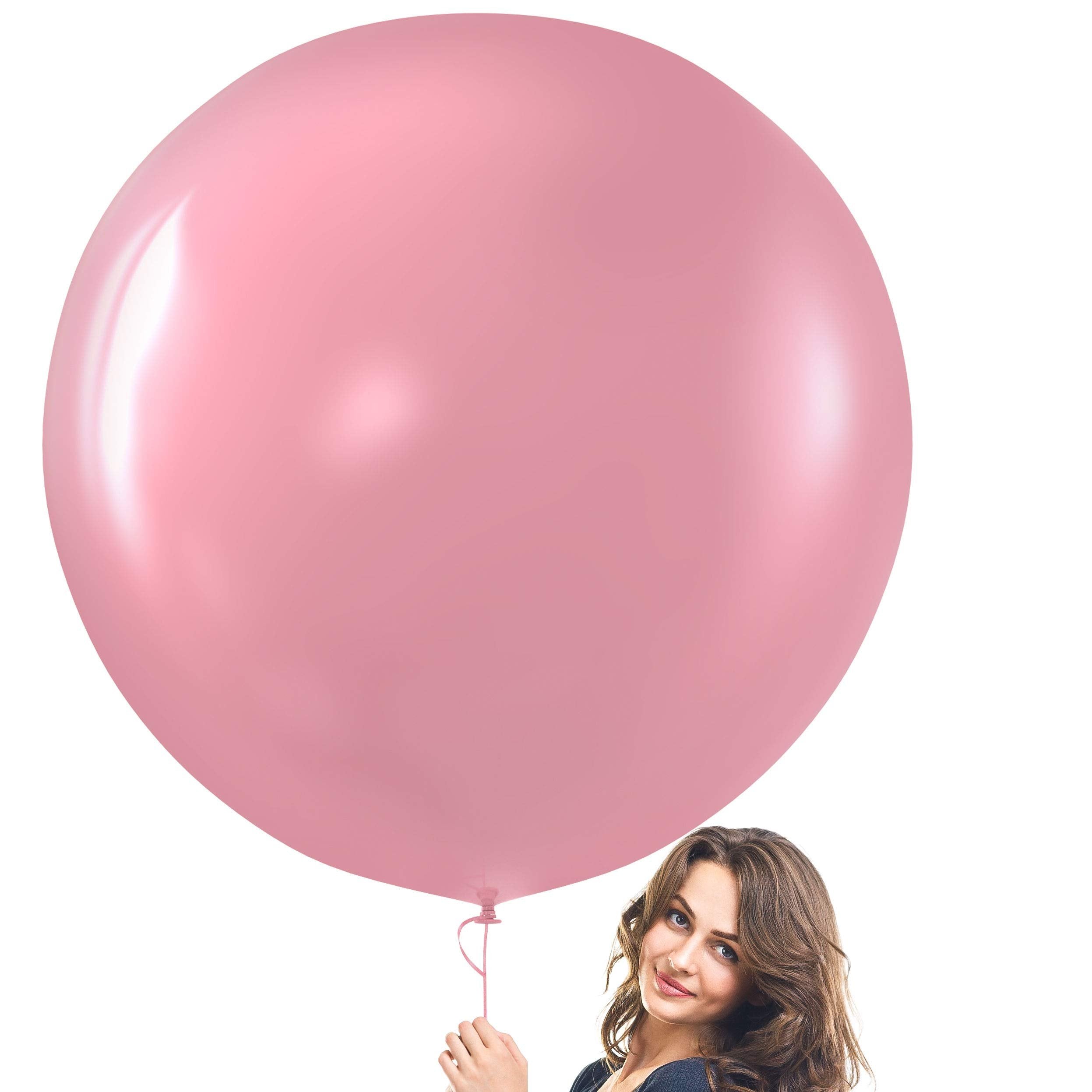 PREXTEX 36 Light Pink Jumbo Balloons - Perfect for Weddings, Parties, and Photoshoots - Pack of 8"