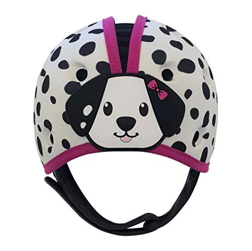 SafeheadBABY Infant Safety Helmet, Dalmatian Pink, Adjustable, Ultra-Lightweight, One Size