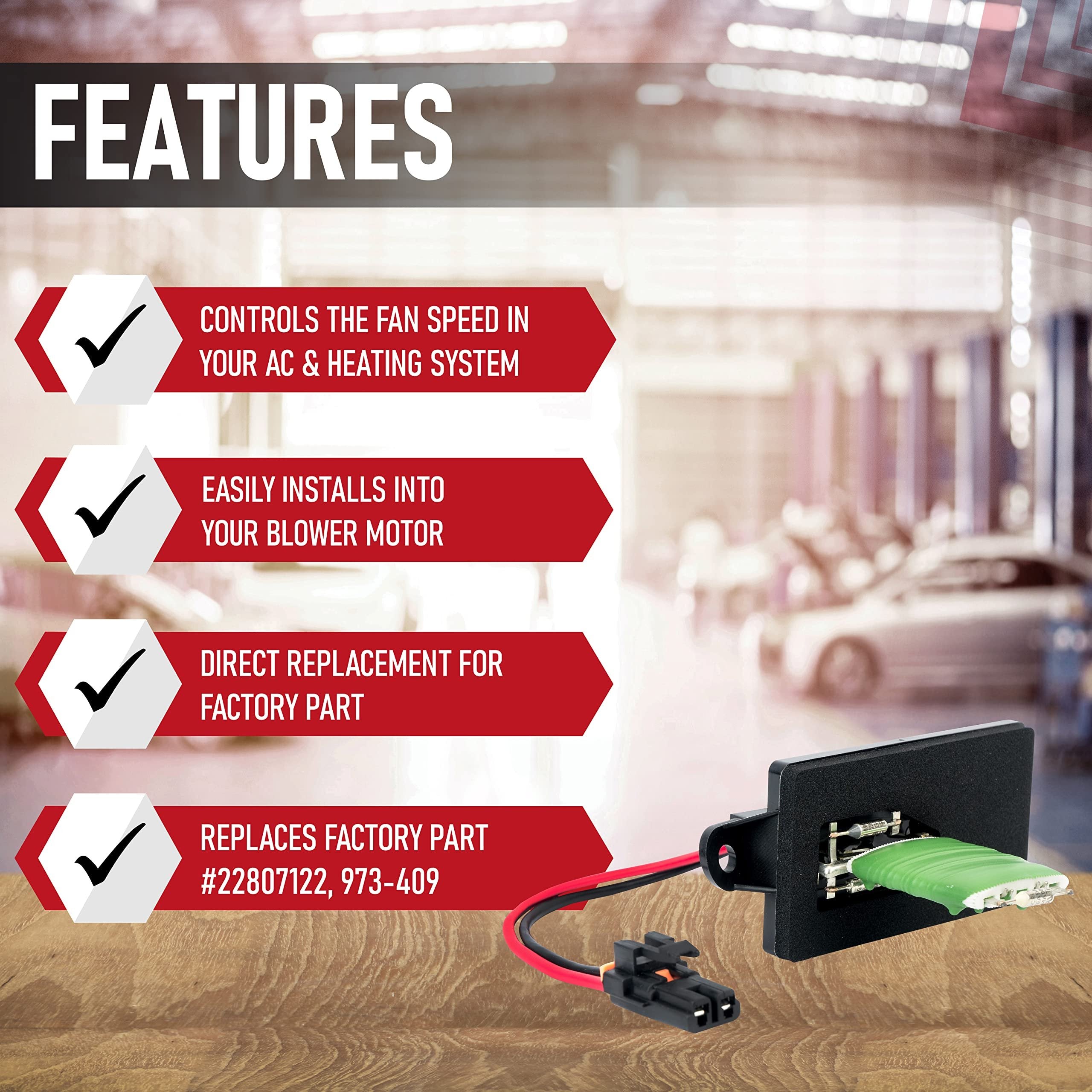 HVAC Blower Fan Resistor Kit - Manual AC - Chevy Cadillac GMC - Escalade Avalanche Silverado Tahoe Sierra Yukon - Free Shipping