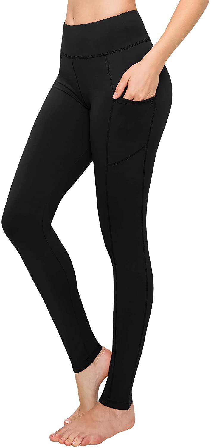 SATINA High Waisted Yoga Leggings w/ Pockets | Black | Super Soft | Free Shipping | Plus Size Available