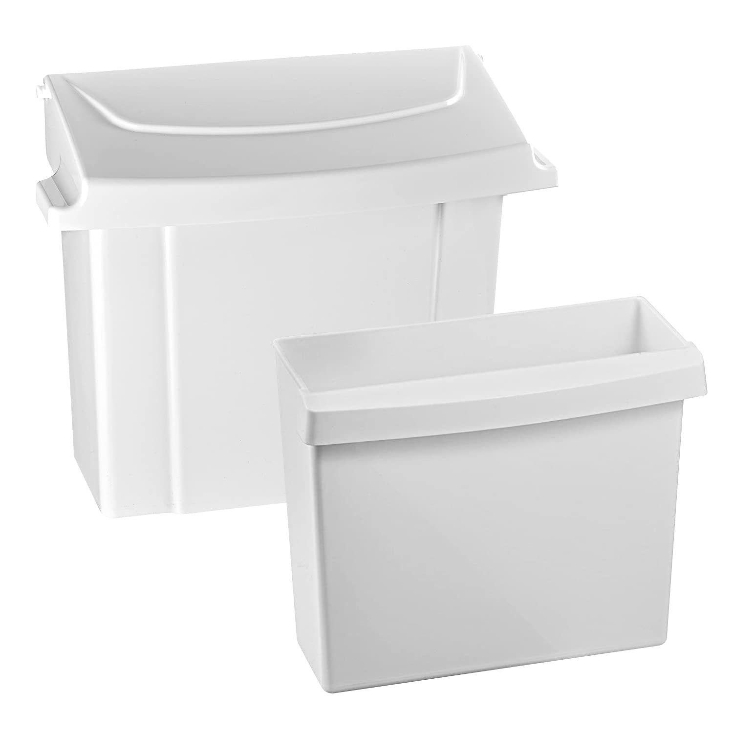 Alpine Industries Sanitary Napkin Receptacle - White, Pack of 1 - Odor-Sealing, Durable ABS Plastic - Free Shipping & Returns