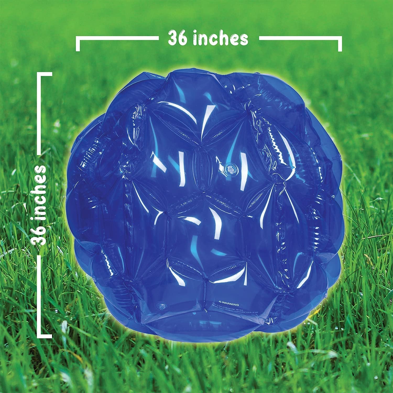 Inflatable Bubble Bumper Balls - GoBroBrand 36 Blue - 2 Pack Set for Outdoor Play - Kids and Adults