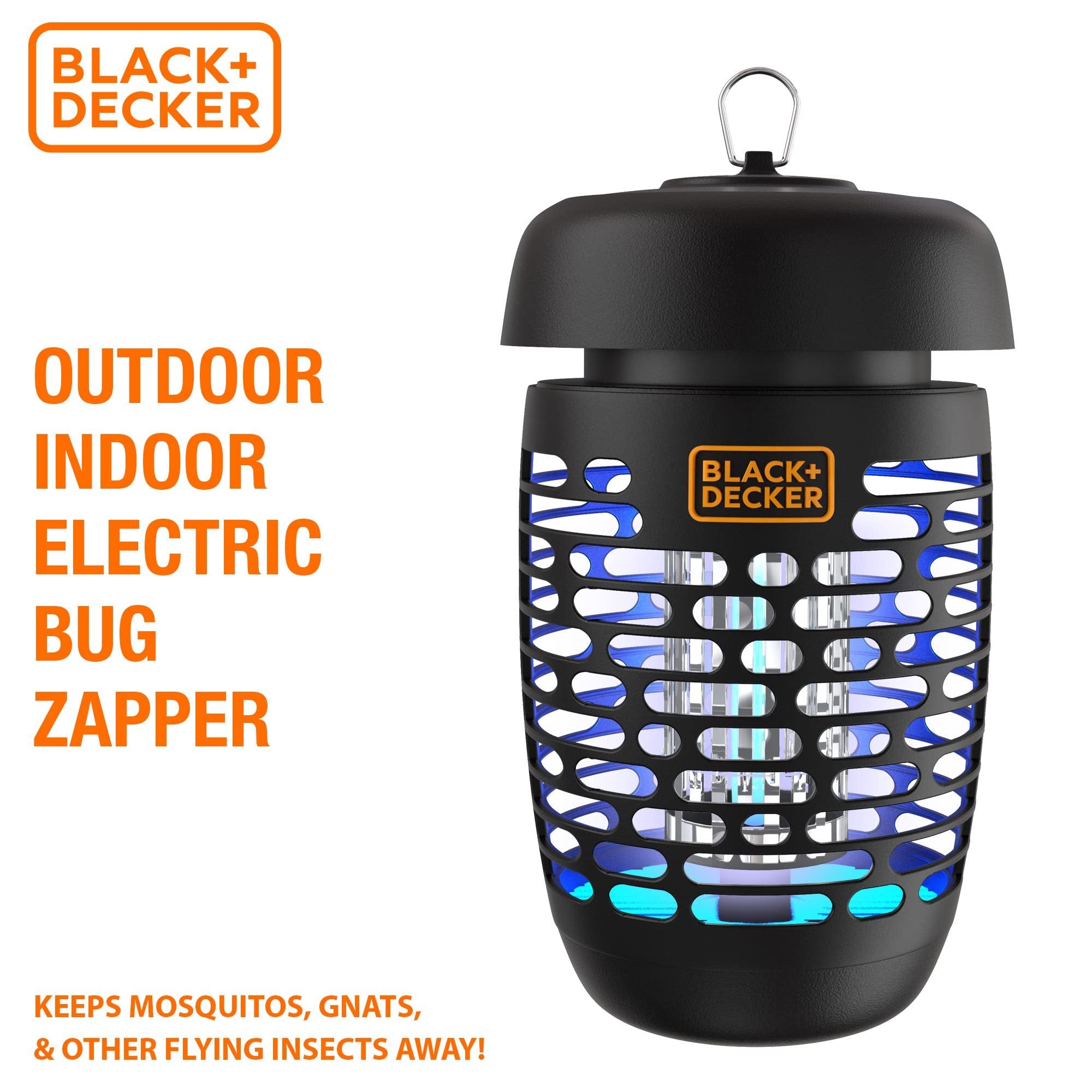 BLACK+DECKER Bug Zapper & Mosquito Repellent - 600 Sqft Coverage - Size:L - Indoor & Outdoor - Black