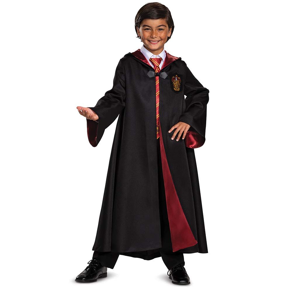 Harry Potter Gryffindor Kids Robe - Black & Red - Size Large (10-12) - Free Shipping & Returns