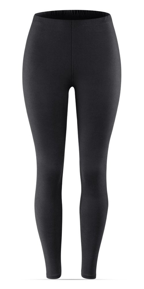 SATINA Plus Size Black Leggings | Full Length 1 Inch Waistband | Free Shipping & Returns
