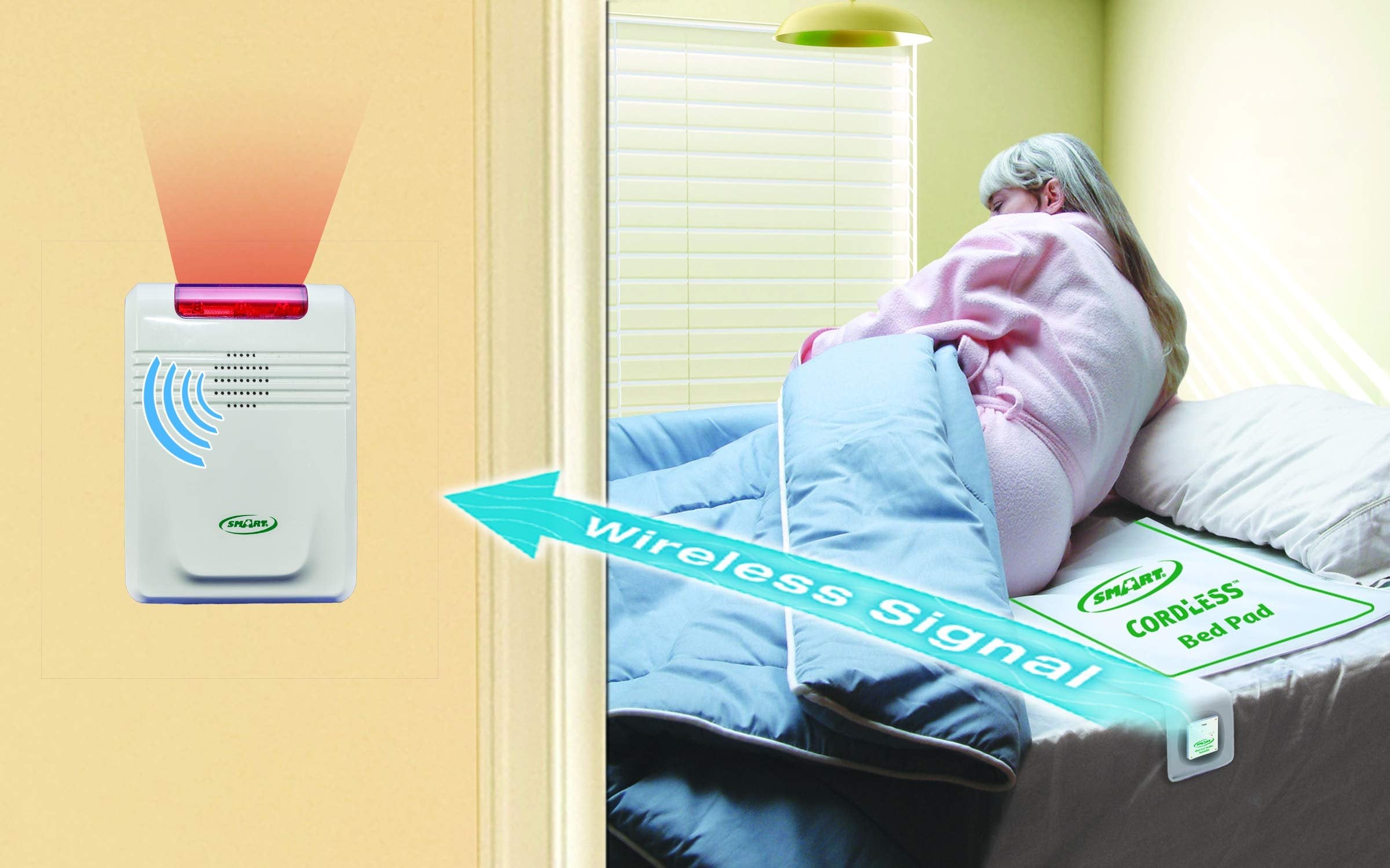 Wireless Weight Sensing Bed Pad, Size 10x30, Monitor/Alarm Incl., Smart Caregiver, Free Ship & Returns