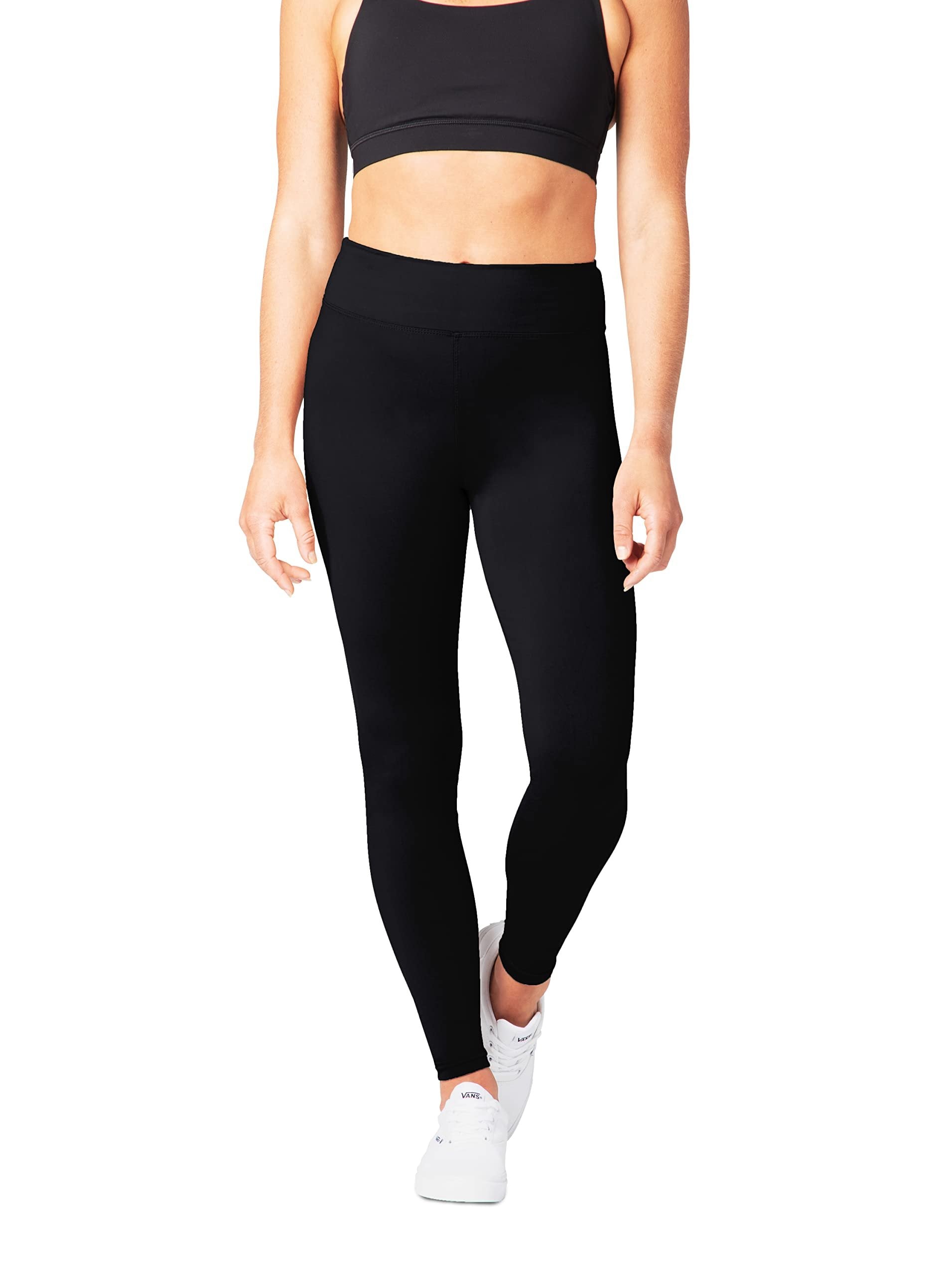 New SATINA High Waisted Plus Size Black Leggings for Women | 3 Inch Waistband | Free Shipping