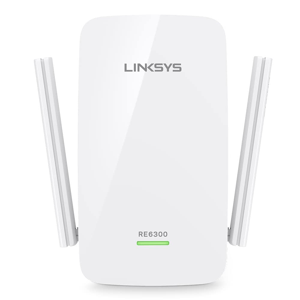 Linksys WiFi Extender, WiFi 5 Range Booster, Dual-Band Booster, Compact Wall Plug Design, 1,000 Sq. ft Coverage, Speeds up to (AC750) 750Mbps - RE6300