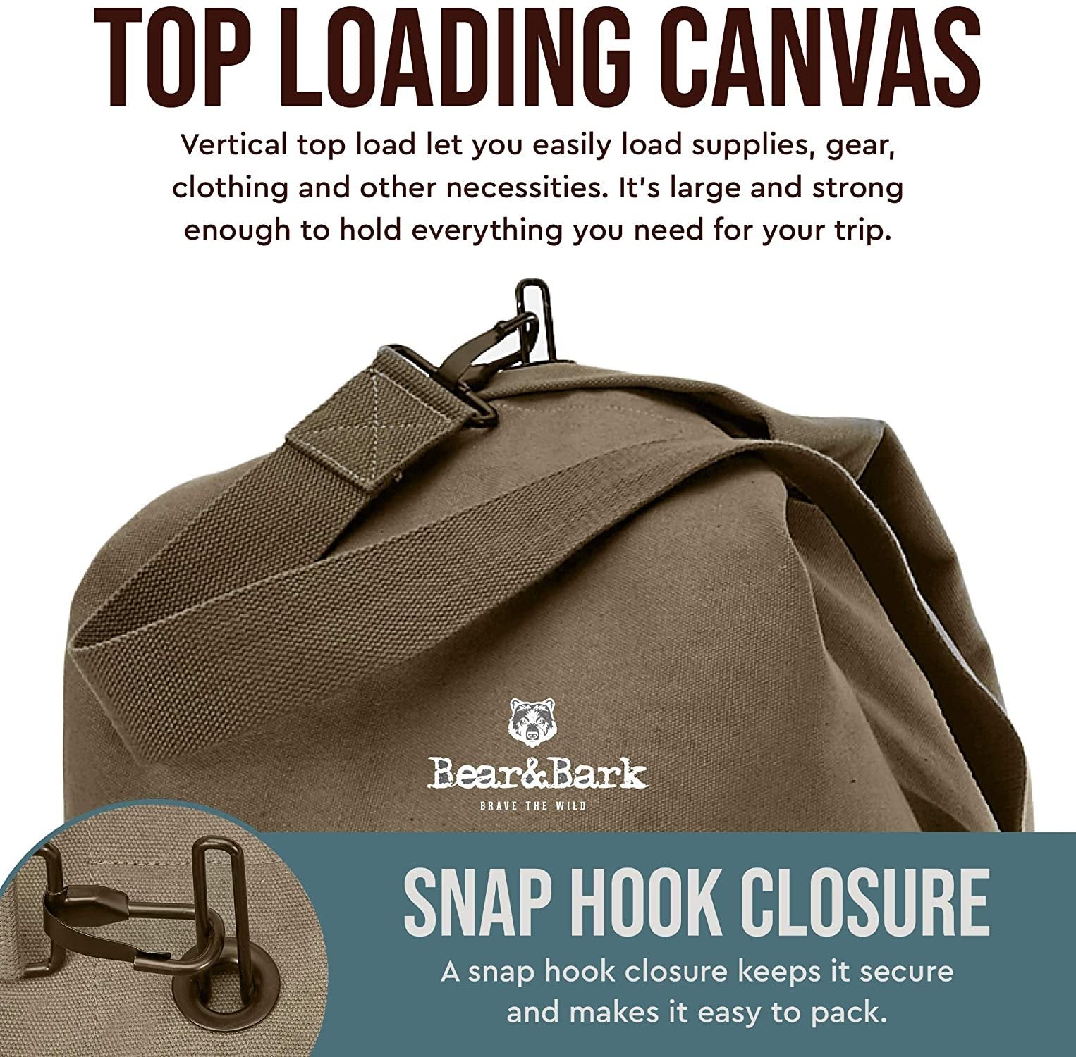 X-Large Military Green Canvas Duffel Bag 48x30 - Army Style Carryall for Men/Women - Free Shipping