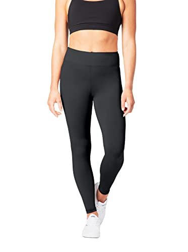 SATINA High Waisted Leggings for Women | 3 Inch Waistband (Plus Size, Charcoal)