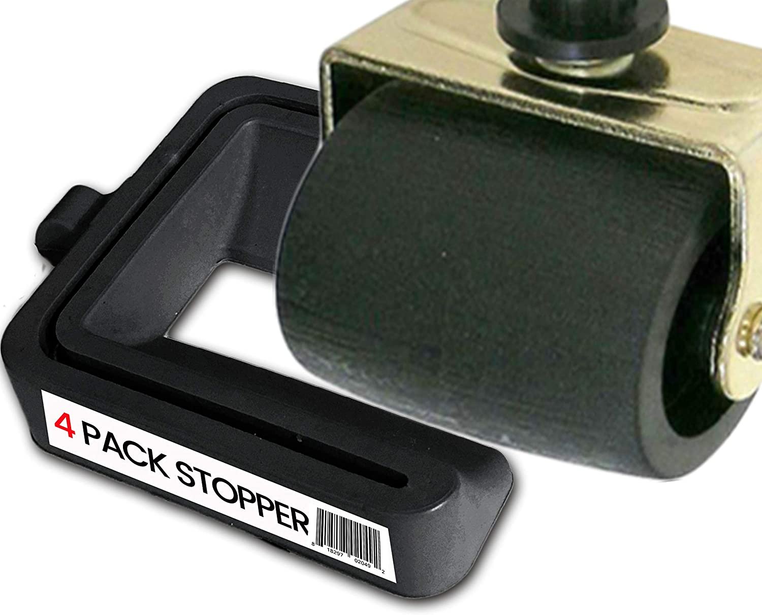 iPrimio No Lift - Bed and Furniture Stopper - Requires No Lifting of Your Bed - It Works - Caster Cups Keeps Bed and Furniture from Sliding Bed Caster Stopper. Solid Rubber (4 Pack, Brown)