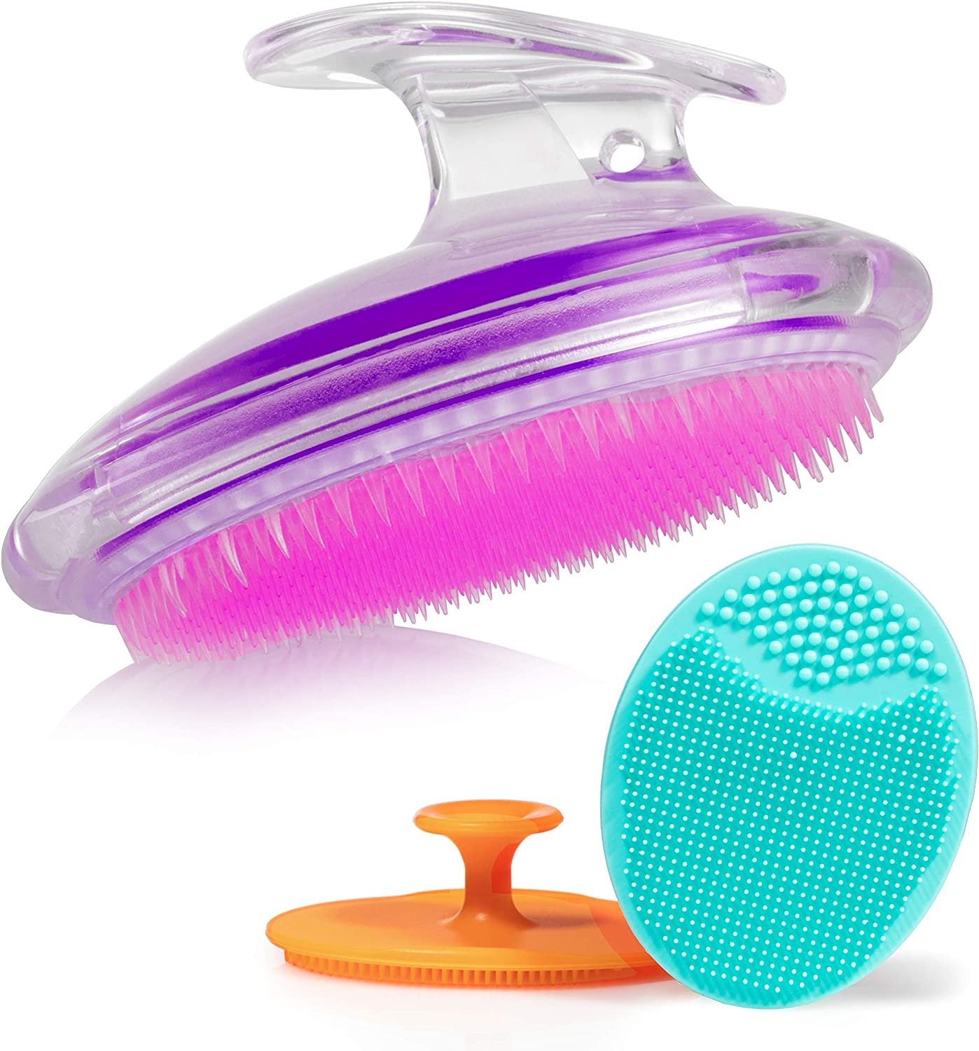 Exfoliating Brush For Razor Bumps and Ingrown Hair Treatment, Silicone Face Scrubbers, Face and Body Exfoliator Set - Perfect for Dry Brushing, by Dylonic