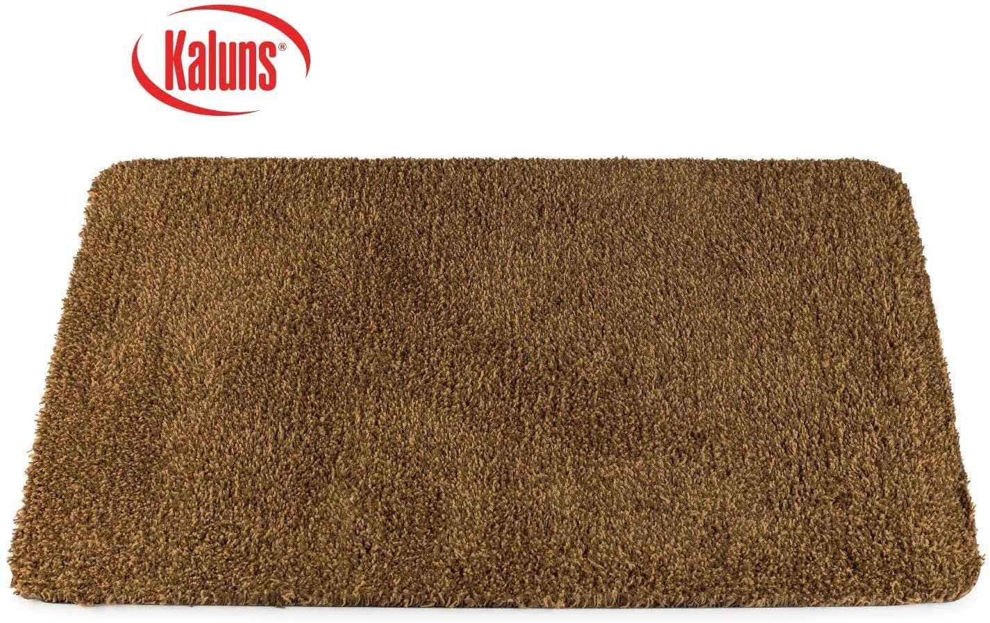 Kaluns Door Mat, Front Doormat, Super Absorbent Mud Mats, Doormats for Entrance Way, Entry Rug, Non Slip PVC Waterproof Backing, Shoe Mat for Entryway, Machine Washable (24x36 Dark Brown)