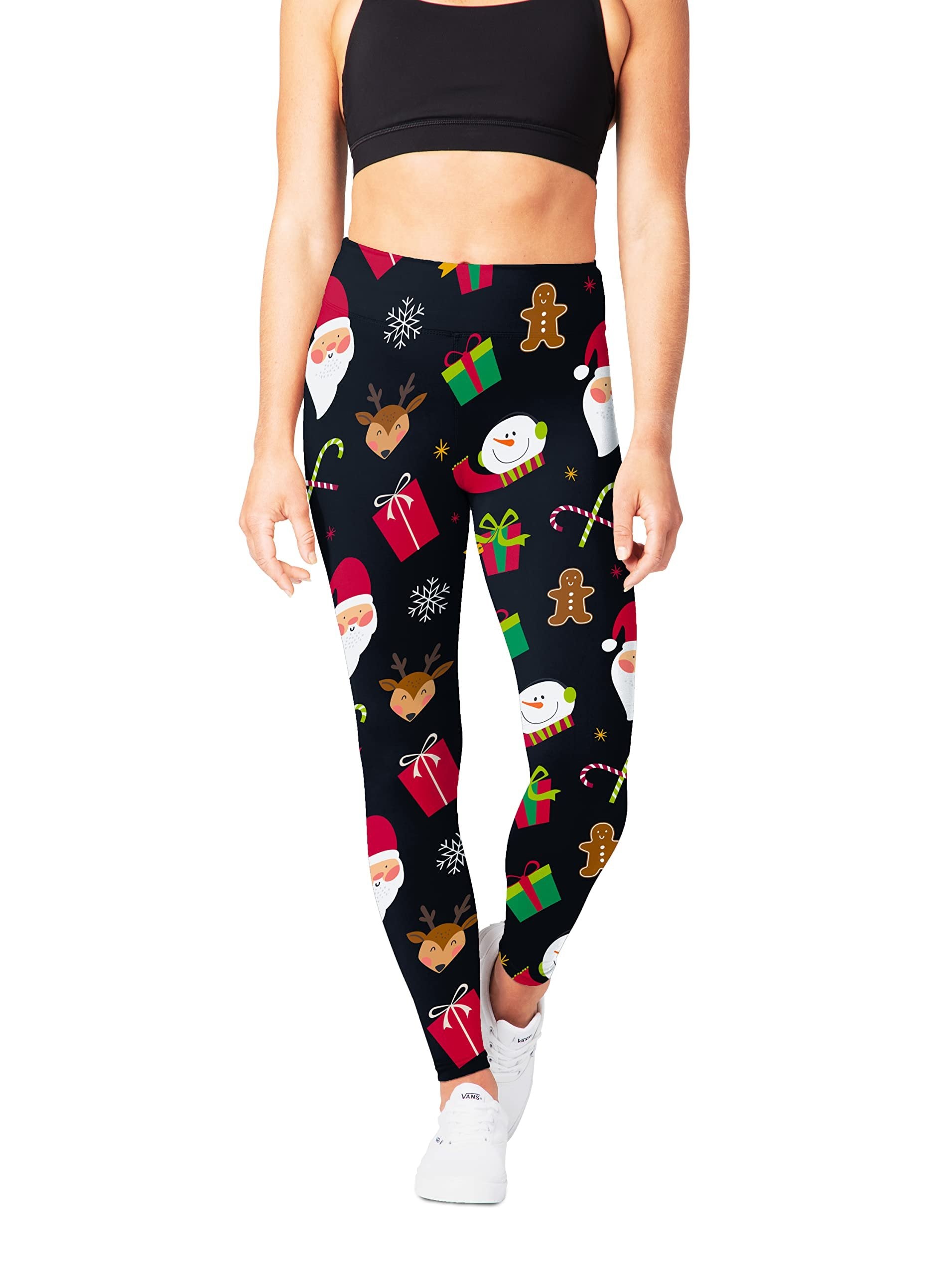 SATINA Christmas Leggings for Women - Buttery Soft Highwaisted Holiday Leggings