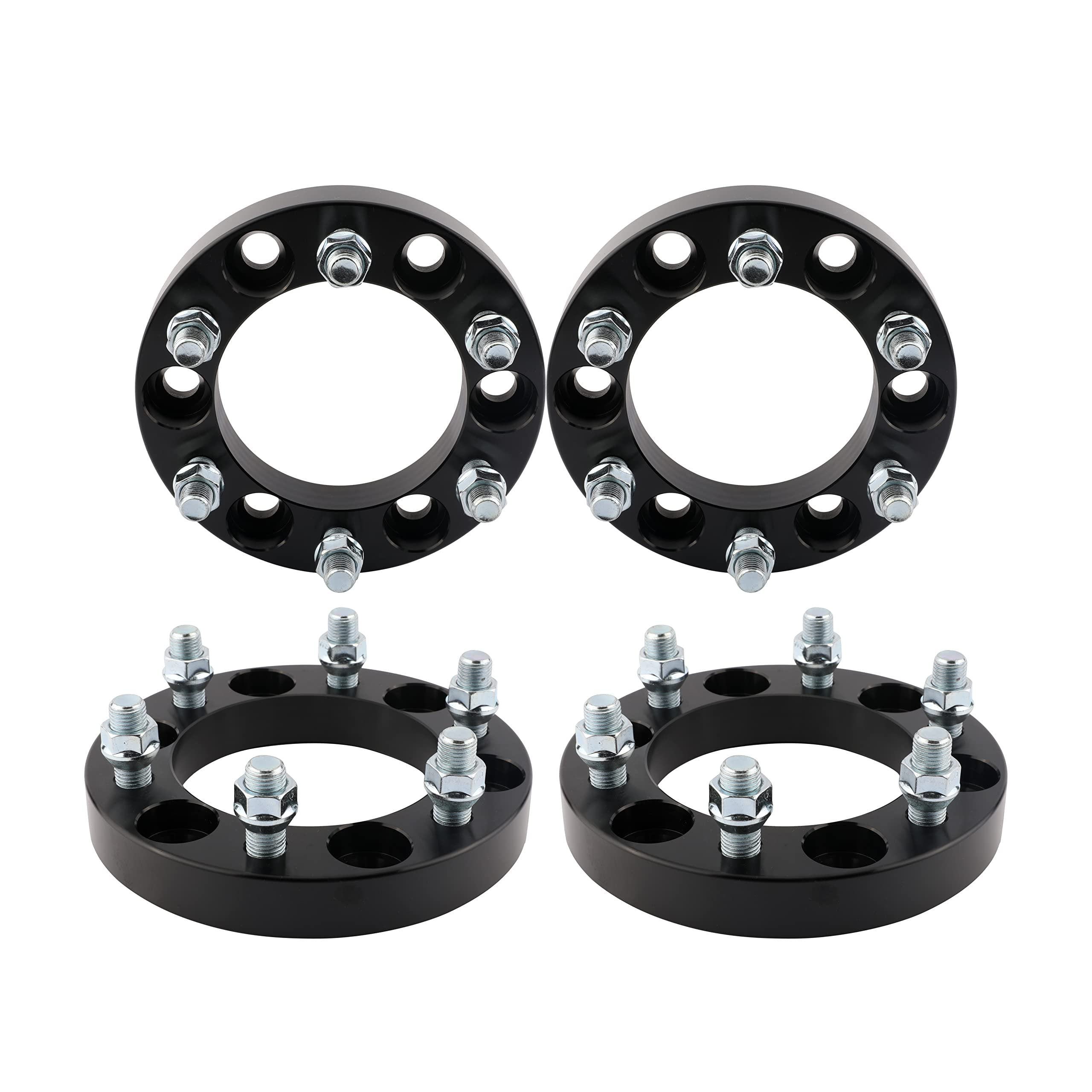 Wheel Spacer Set of 4-6 Lug 2 inches 50mm WheelCentric Adapter 6x5.5 - Compatible with Chevrolet, GMC & Cadillac - 99-12 Silverado, Sierra, 02-06 Avalanche, 1995-2012 Tahoe, Suburban - 6x139.7mm