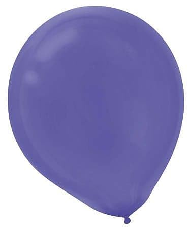 Amscan Solid Color Packaged Latex Balloons, 12-Inch, New Purple, 4/Pack, 72 Per Pack (113250.106)