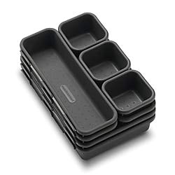 Madesmart 4.6 in. H x 6.19 in. W x 9.19 in. L Black Plastic Drawer Organizer  - Like New