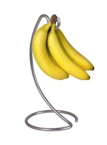 Homeries Banana Hanger Modern Banana Holder Tree Stand Hook for Kitchen Countertop, Kitchen Accessories, Satin Nickel Banana Stand  - Like New