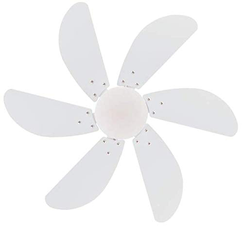 Ciata Lighting Turbo Swirl 30-Inch Ceiling Fan in White Finish with Dimmable LED Light Fixture in Opal Frosted Glass with White Blades  - Very Good