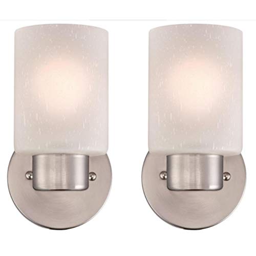 Ciata Lighting Bathroom Light Fixtures Over Mirror, Bathroom Vanity Light Wall Fixture with Frosted Seed Glass Finish  - Very Good