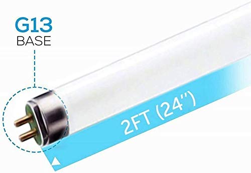 Circle (25 Pack F17T8/841 17W 24 Inch T8 Fluorescent Tube Light Bulb, 4100K Cool White, Medium Bi-Pin (G13) Base, 17 Watt T8 Light Bulbs  - Like New