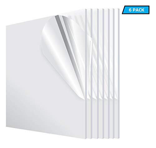 AdirOffice Acrylic Plexiglass Sheet Thick - Durable, Water Resistant & Weatherproof - Multipurpose & Ideal for Countless Uses - Variation  - Like New