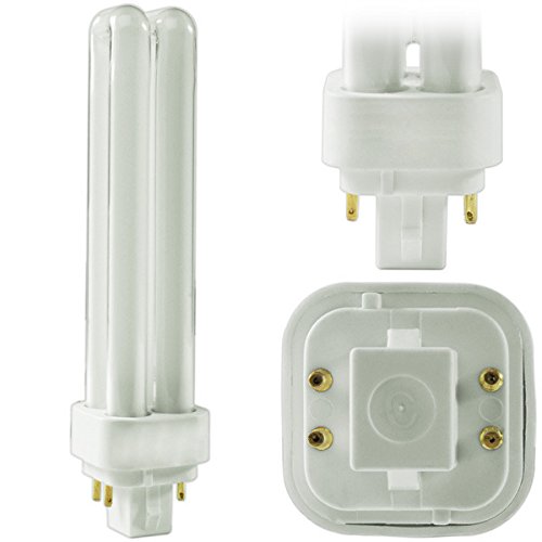 (4 Pack) PLC-18W 841, 4 Pin G24q-2, 18 Watt Double Tube, Compact Fluorescent Light Bulb, Replaces Sylvania 20668 and PL-C 18W/841/4P/ALTO  - Acceptable