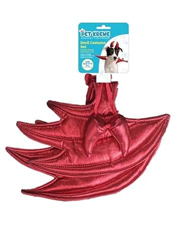 Pet Krewe Devil Dog Costume - Halloween Costumes for Dogs - Attaches to Any Pet Harness, One Size Fits All Pets - Perfect for Halloween, Christmas Holiday, Parties, Photoshoots, Gifts for Dog Lovers  - Like New