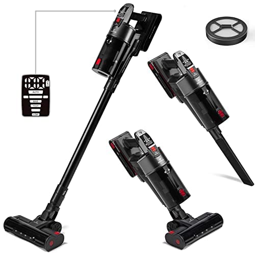 BRITECH Cordless Lightweight Stick Vacuum Cleaner, 500W Motor for Powerful Suction 40min Runtime, LED Display Screen & Headlights, Great for Carpet Cleaner, Hardwood Floor & Pet Hair  - Like New