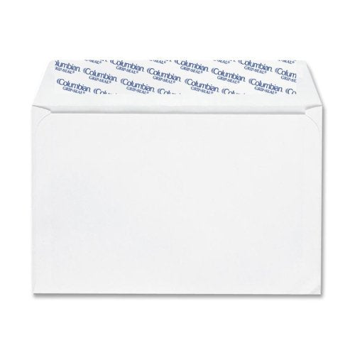 Wholesale CASE of 10 - Quality Park Grip-Seal Greeting Card Envelopes-Greeting Card Envelopes,5-3/4"x8-3/4",24 lb.,100/BX,White  - Like New