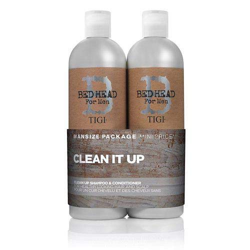 Tigi Bed Head B for Men Clean Up Kit By for Men - 2 Pc Kit 25.36 Oz Shampoo, 25.36 Oz Conditioner, 2count