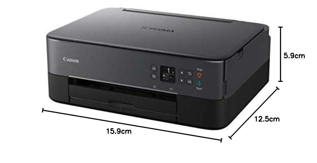 Canon TS5320 All in One Wireless Printer, Scanner, Copier with AirPrint, Black, Amazon Dash Replenishment Ready  - Acceptable