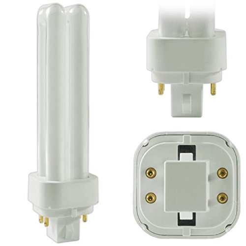 Circle (4 Pack) PLC-13W 865, 4 Pin G24q-1, 13 Watt Double Tube, Daylight White, Compact Fluorescent Light Bulb  - Acceptable