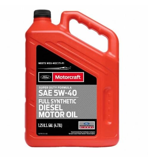 Ford Genuine Fluid XO-5W40-5QSD SAE 5W-40 Full Synthetic Diesel Motor Oil - 1.25 U.S. Gal CASE OF 3  - Like New