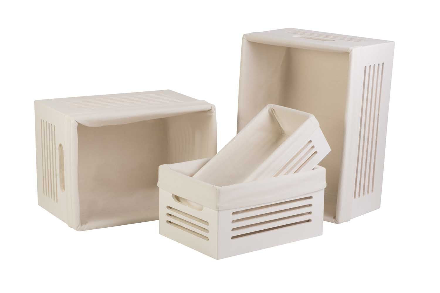 Wooden Bins White  - Like New