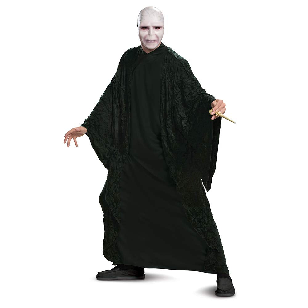 Disguise Men's Harry Potter Voldemort Deluxe Adult Costume, Black