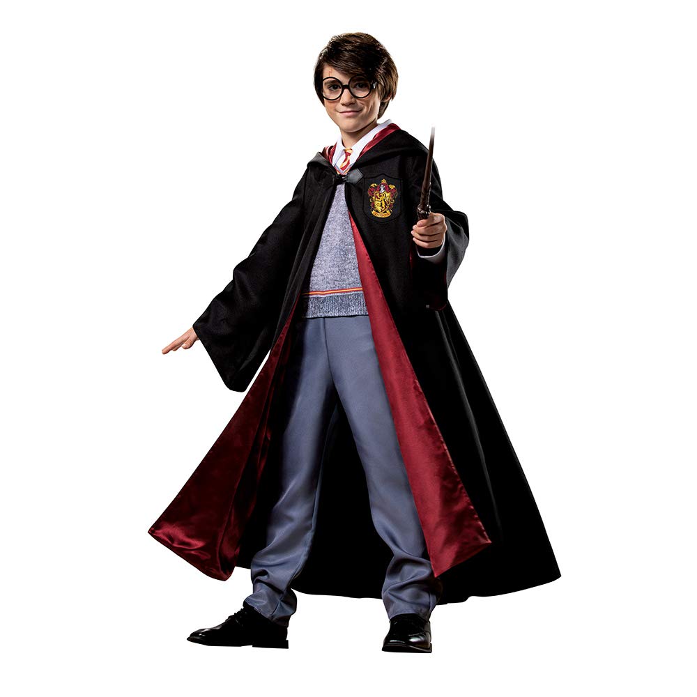 Harry Potter Premium Costume, Official Wizarding World Kids Prestige Hooded Robe and Jumpsuit, Child Size