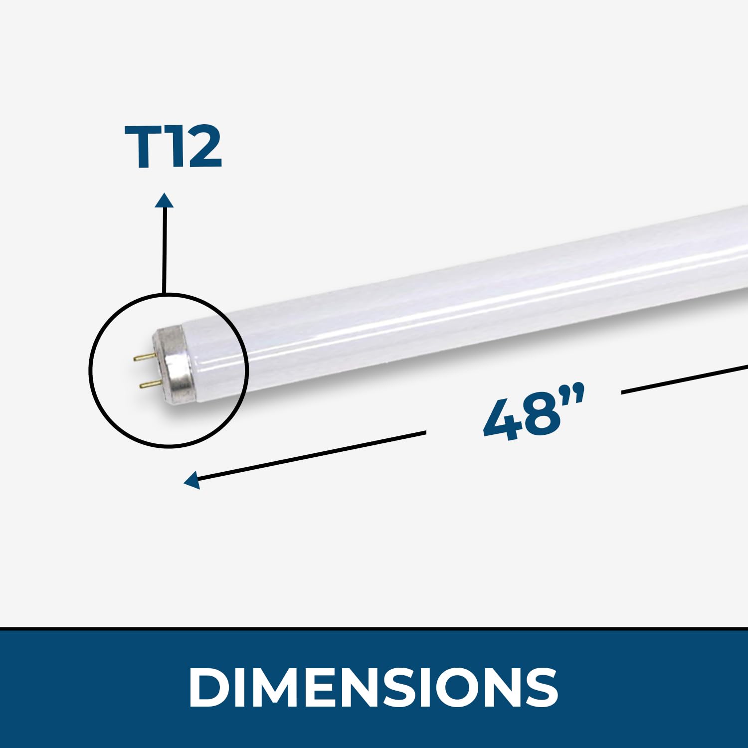 (Case of 6 F40T12/4100K Cool White Linear Fluorescent 40-Watt T12 4100K Light Bulbs 48"  - Like New