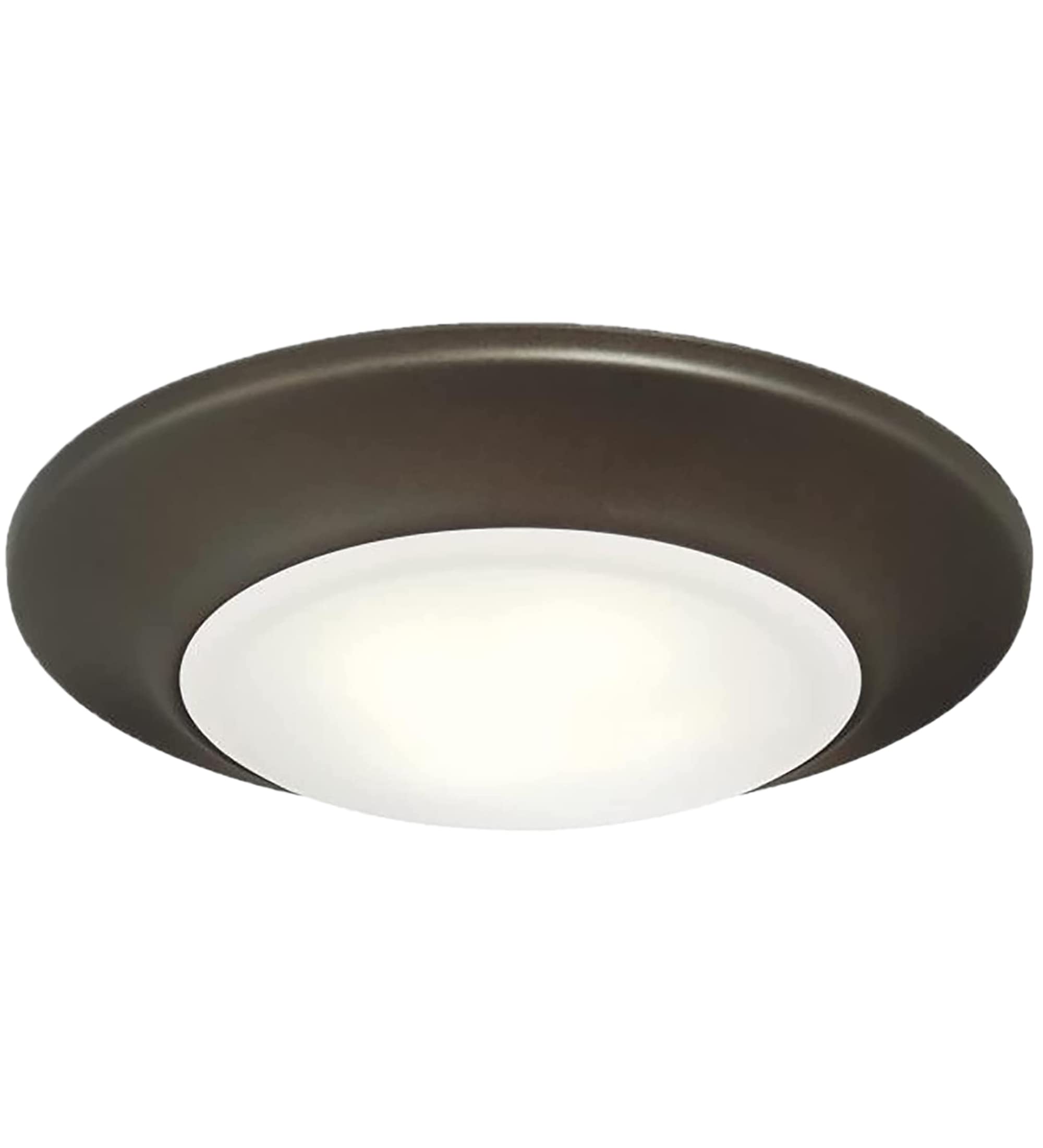 Ciata Lighting Round LED Disk Light Ceiling Flush Mount, Integrated LED Dimmable, Indoor/Outdoor, Energy Saving, Frosted Lens, 12-Watt, 3000K, 840 Lumens, 6-Inch � Oil Rubbed Bronze Finish  - Like New