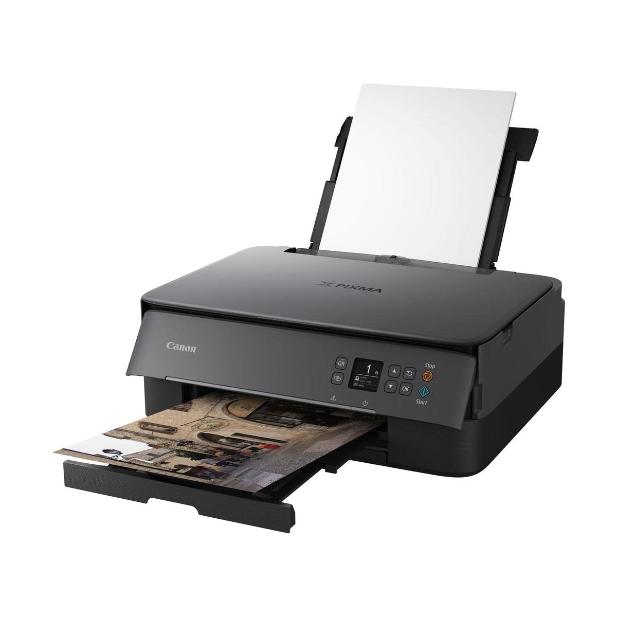 Canon TS5320 All in One Wireless Printer, Scanner, Copier with AirPrint, Black, Amazon Dash Replenishment Ready  - Acceptable