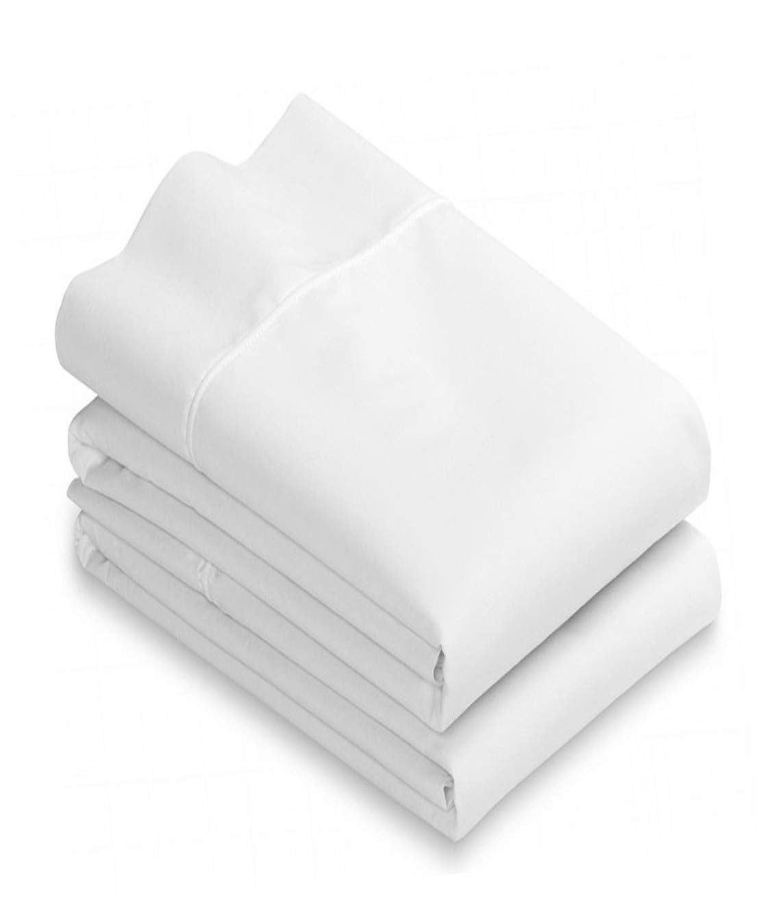 White Classic White Cotton Pillow Cases Standard Size Set of 2, Heavy Weight Quality Pillowcase with T-200 Thread Count, Elegant Double Stitched Tailoring Pillowcases, Pillow Covers 20x30 Inch  - Very Good