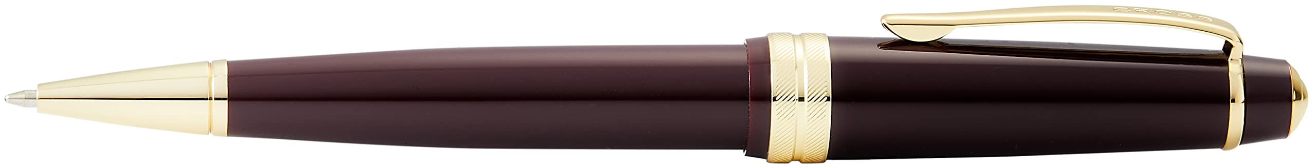 Cross Bailey Light Polished Burgundy Resin and Gold Tone Ballpoint Pen  - Like New
