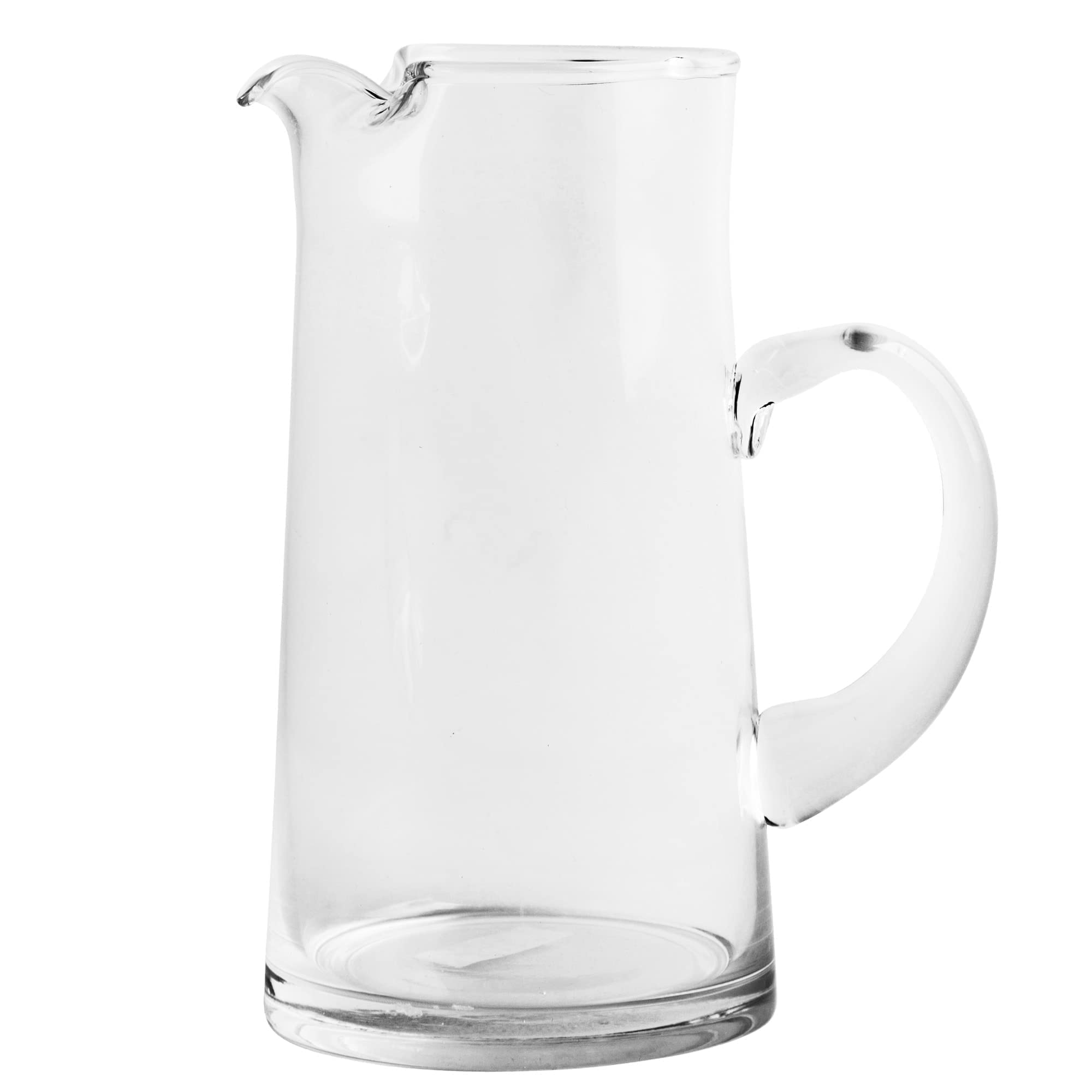 Glass Water Pitcher with Spout – Elegant Serving Carafe for Water, Juice, Sangria, Lemonade, and Cocktails – Crystal-Clear Glass Beverage Pitcher.  - Like New