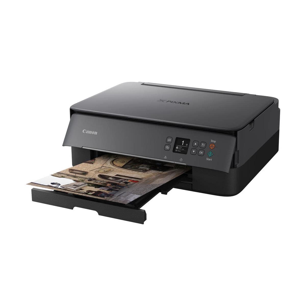 Canon TS5320 All in One Wireless Printer, Scanner, Copier with AirPrint, Black, Amazon Dash Replenishment Ready  - Acceptable