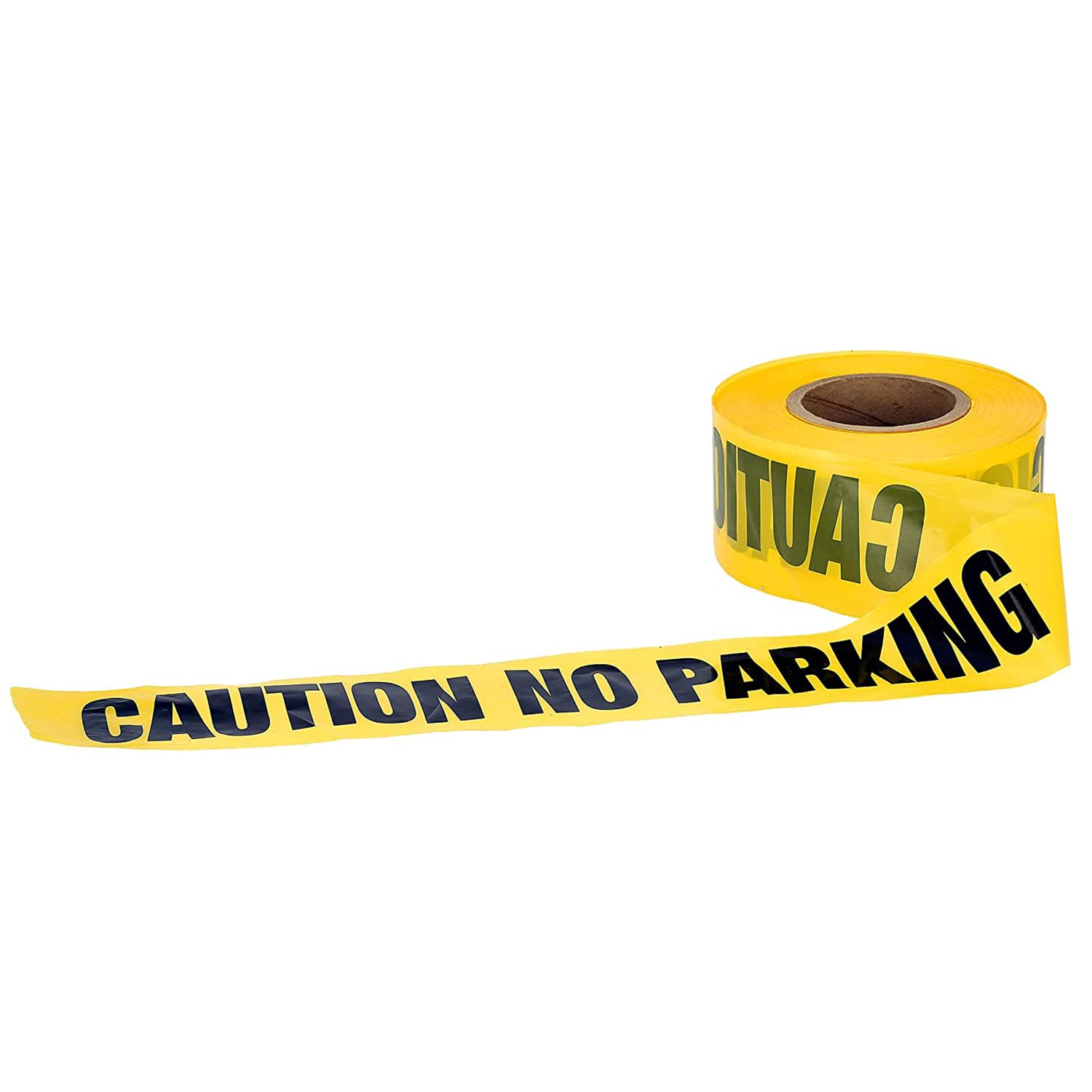 Adir No Parking Caution Tape Roll, 1000 feet - High Visibility 3-inch Bright Yellow Tape with Bold Black Print - No Parking Warning Tape for Construction, Utility Companies, Law Enforcement  - Like New