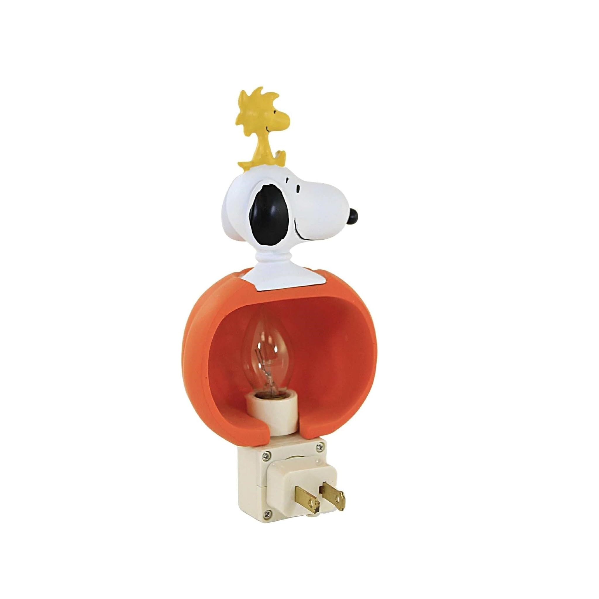 Roman Snoopy in Jack-O-Lantern Swivel Plug Night Light 7 Inch  - Like New