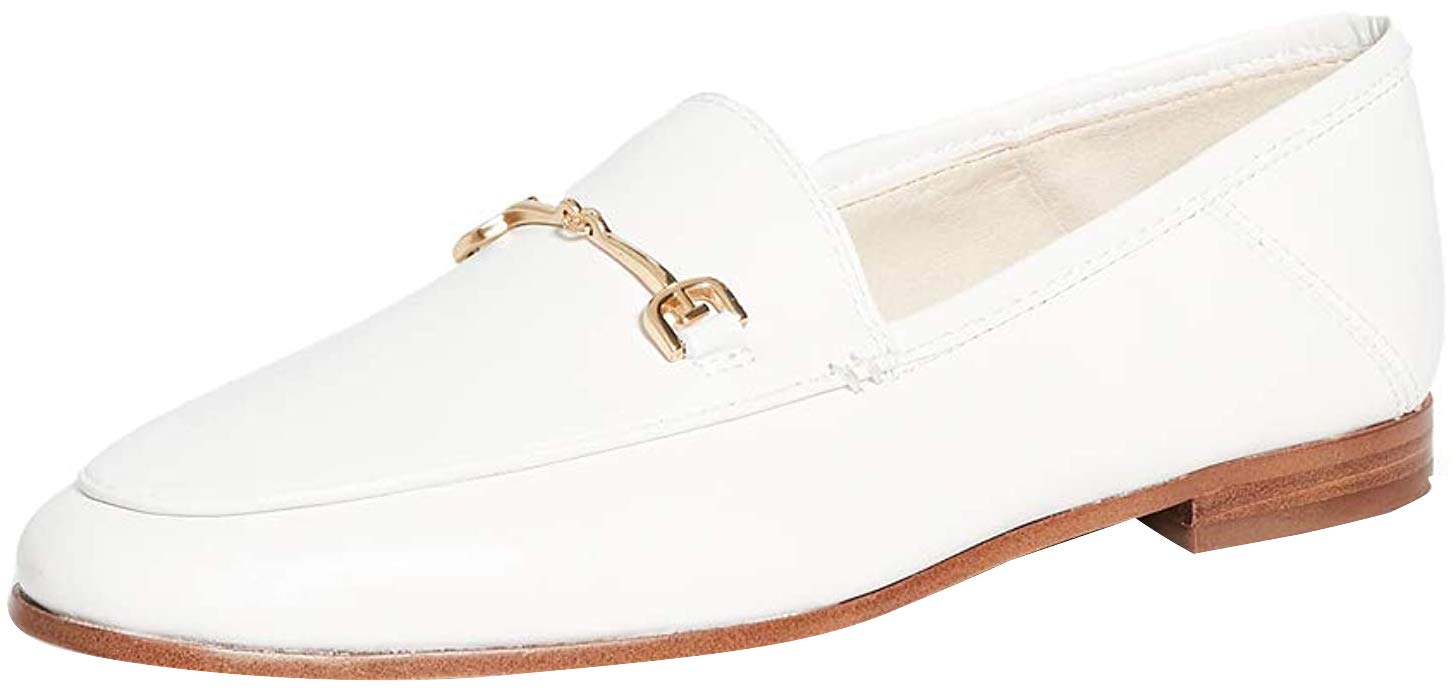 Sam Edelman Women's Loraine Loafer, Bright White Leather, 7.5