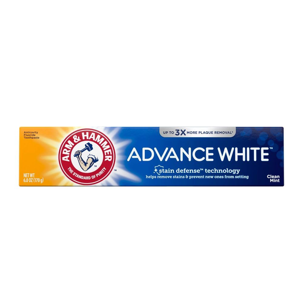 ARM & HAMMER Advance White Toothpaste, Clean Mint, Extreme Whitening 4.3 oz ( Pack of 6)